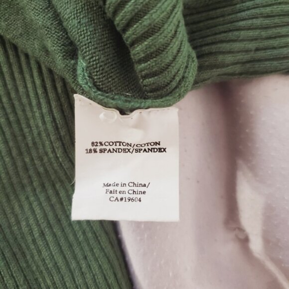 Vintage Costa Blanca Vintage Semi Cropped Ribbed Scoop Neck Cotton Cardigan - Picture 7 of 7